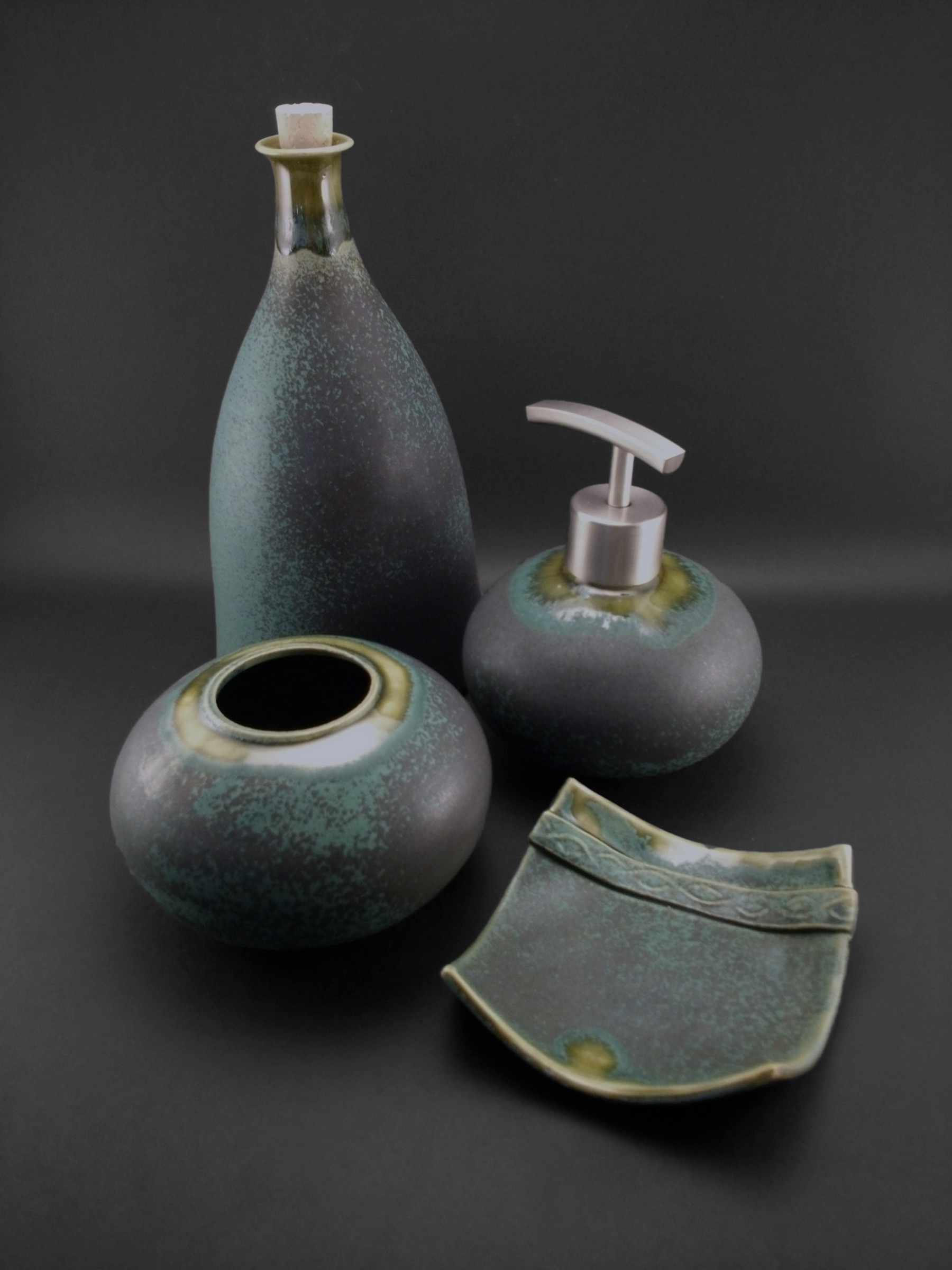 Chrysocolla Bathroom Set - Ildikó Károlyi
