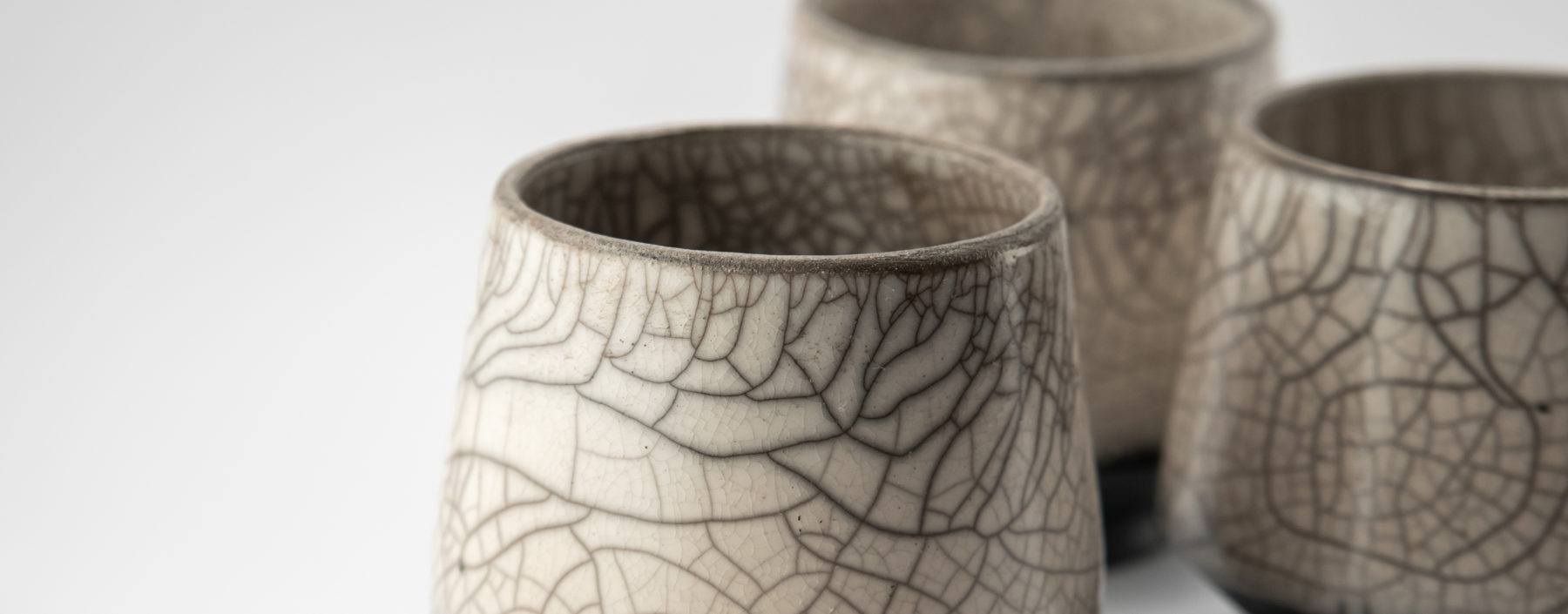 Raku cups by Ildikó Károlyi