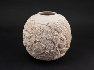 Between Spaces back Between Spaces ceramic vessel back by Ildikó Károlyi