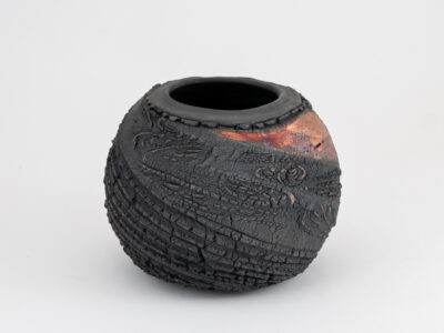 Autumn's Embrace left view: Whispering Globe Autumn's Embrace left view: Whispering Globe by Ildikó Károlyi ceramics